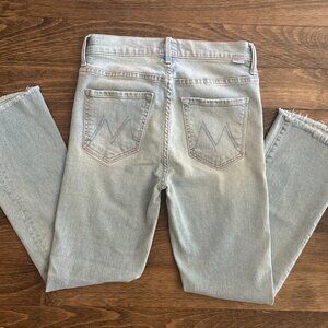 MOTHER Jeans The Insider Crop Step Fray Color Fresh Catch Size 26